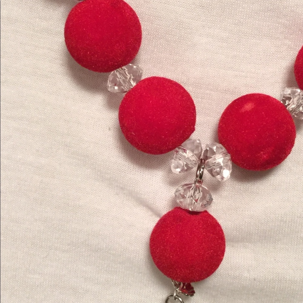 Red Cameo Statement Necklace - Picture 8 of 8